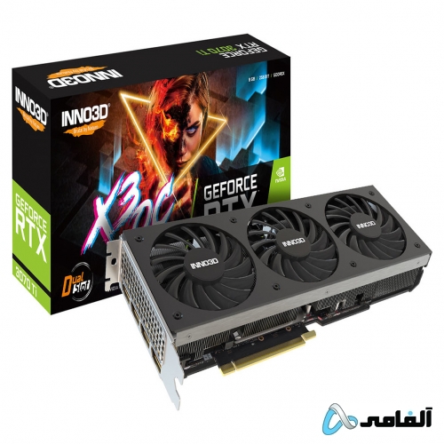 کارت گرافیک اینو تری دی GEFORCE RTX 3070 TI X3 ظرفیت 8 گیگابایت
