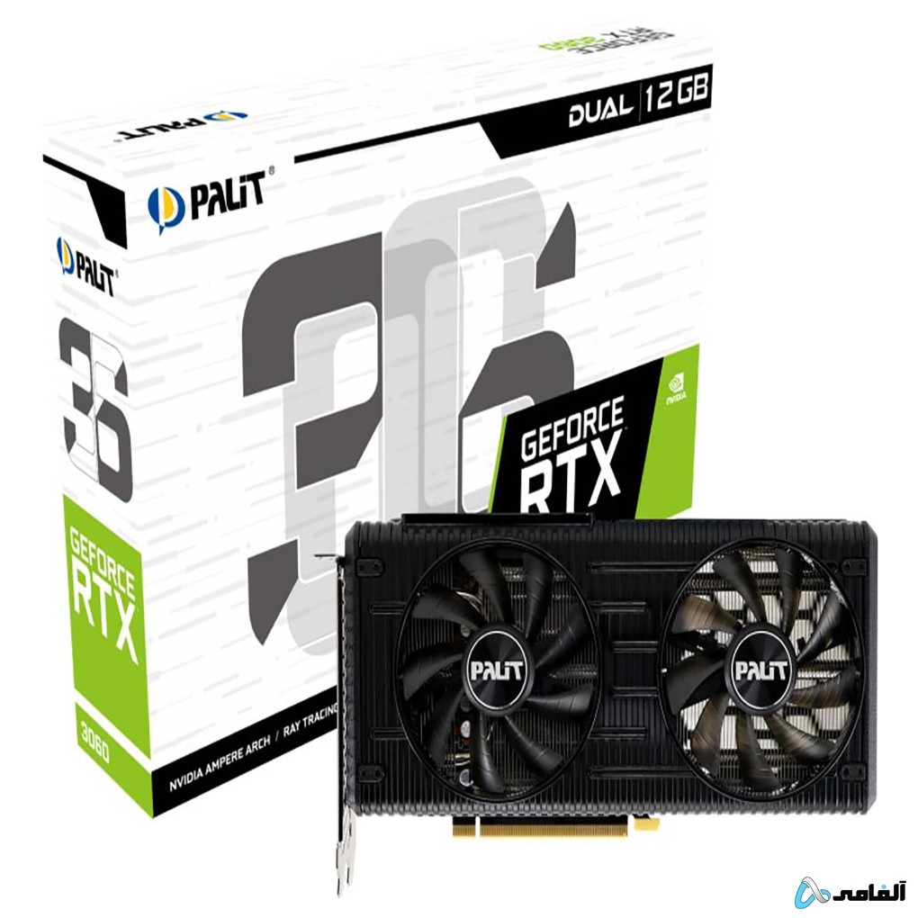 کارت گرافیک Palit GeForce RTX 3060 DUAL حافظه 12 گیگابایت